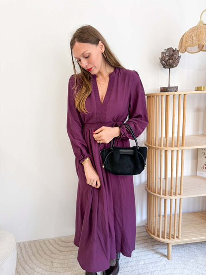 Robe longue prune
