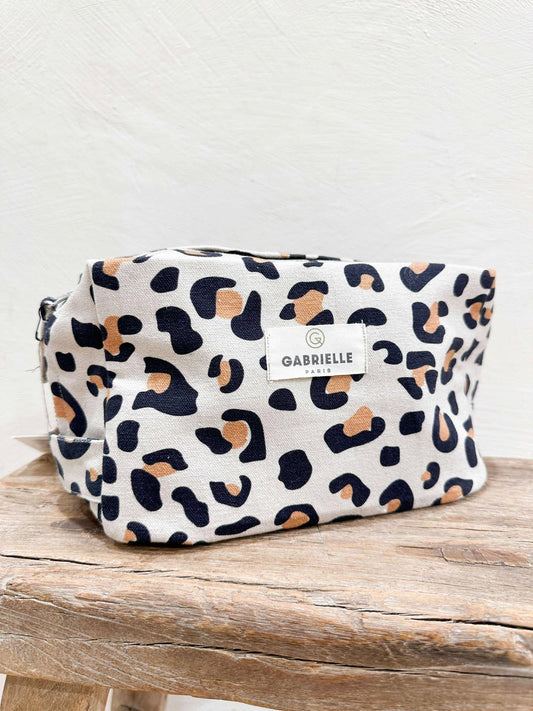 Trousse coton léopard