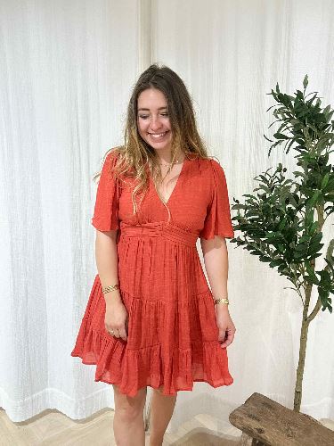 Robe fluide terracotta