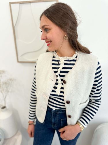 Veste écru réversible