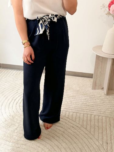 Pantalon fluide - Bleu marine