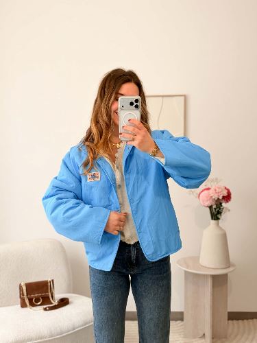 Veste réversible bleu