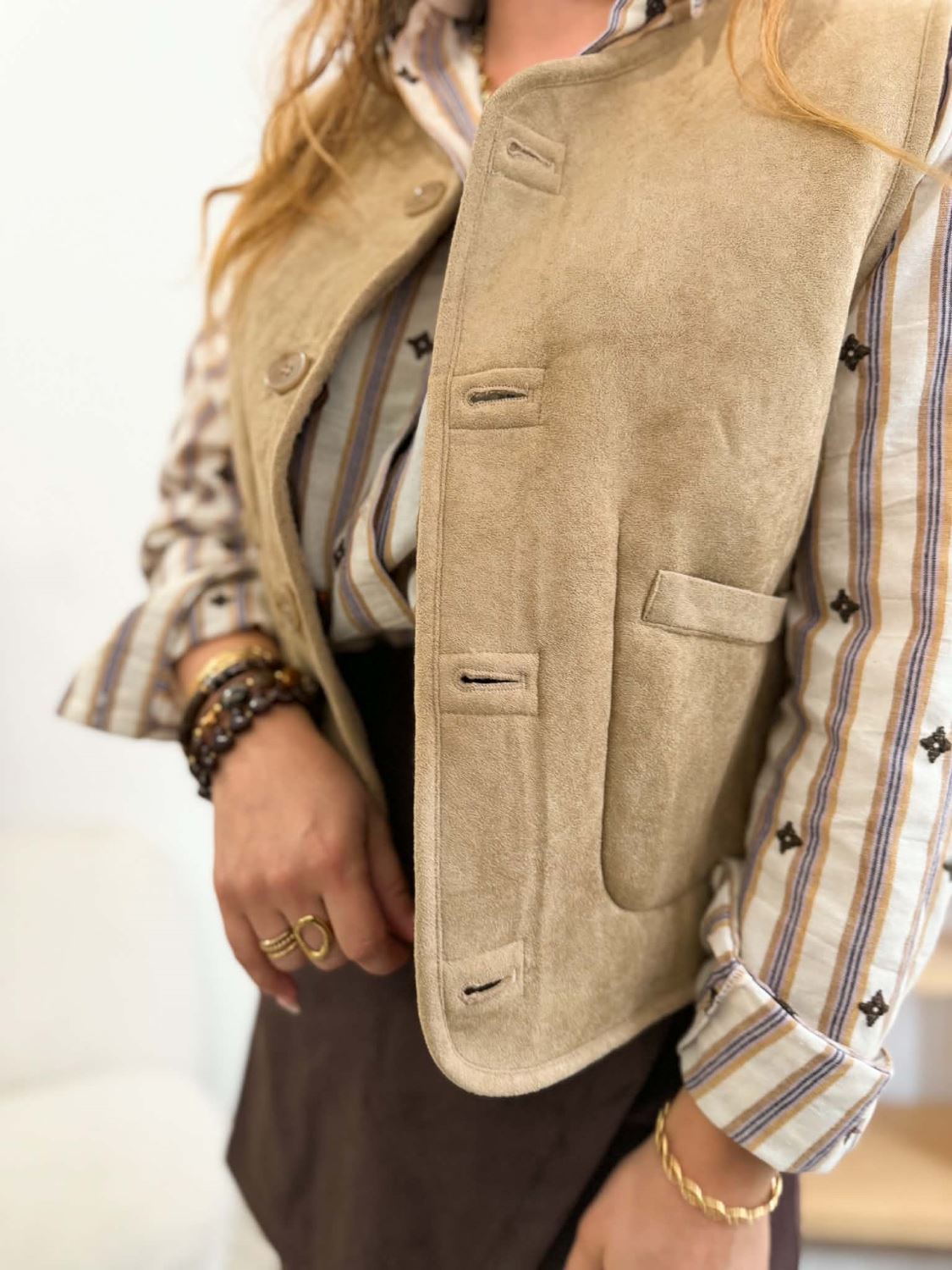 Gilet reversible - Beige