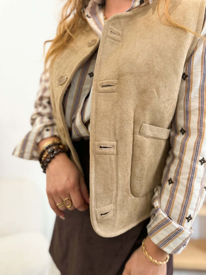 Gilet reversible - Beige