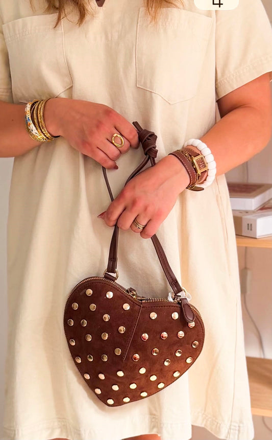 Sac clou coeur - Camel
