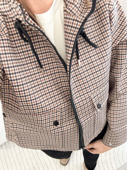 Parkas à carreaux - Beige
