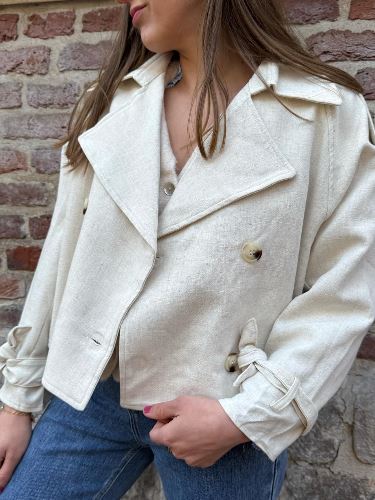 Trench beige lin