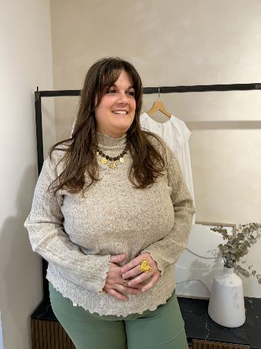 Pull taupe