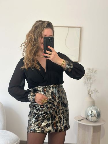 Robe sequins - Leopard