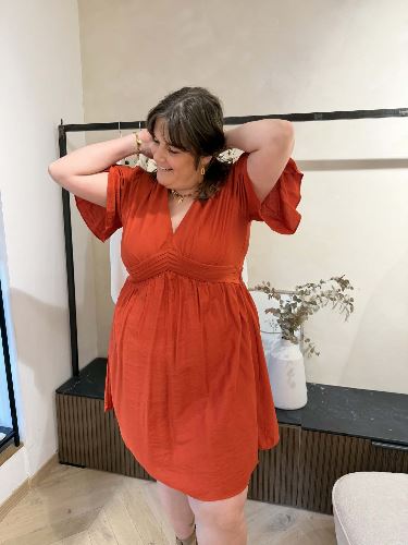 Robe terracotta