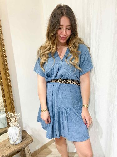 Robe gaze de coton jean