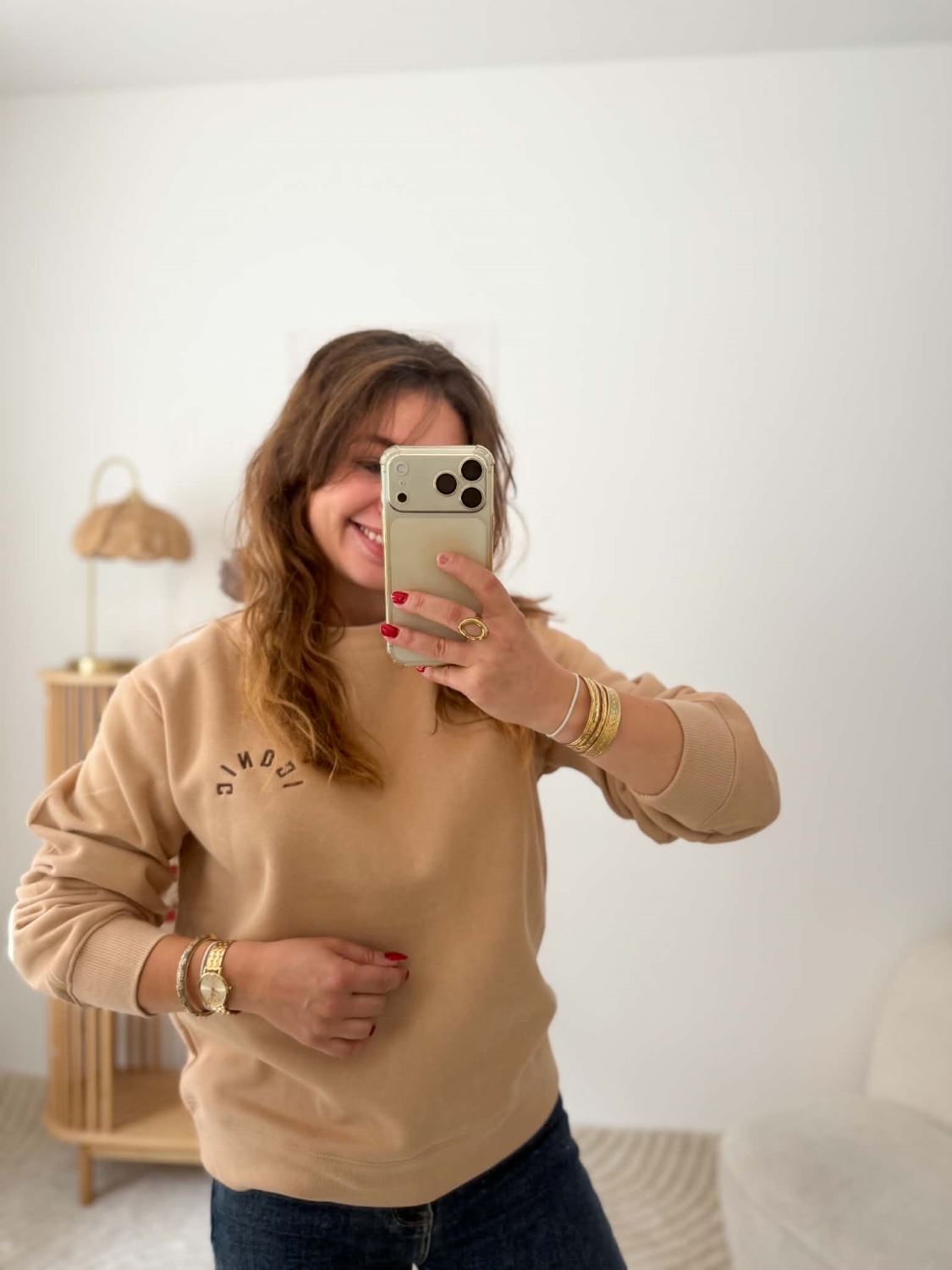 Sweat iconic beige sable