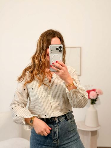Blouse rayée coeur