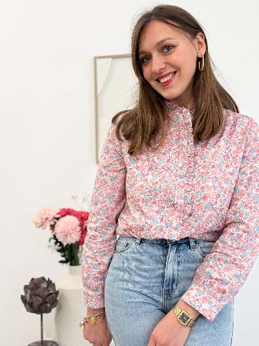 Chemisier style liberty rose