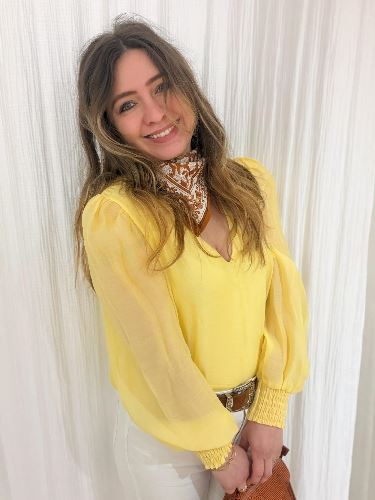 Blouse jaune pastel