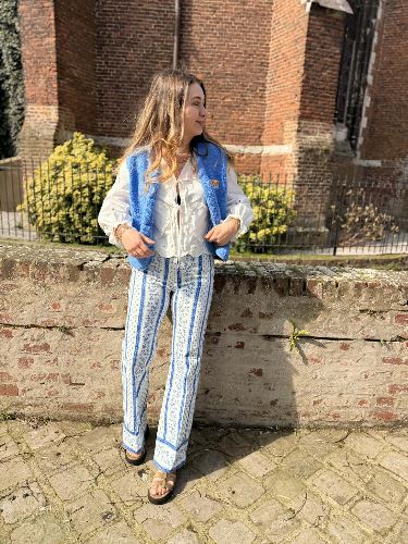 Gilet bouclette - Bleu