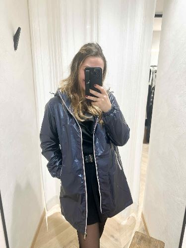 Imperméable rembouré bleu marine