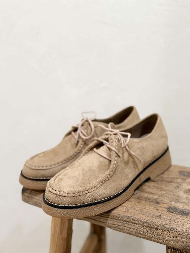 Derbies mocassins taupe