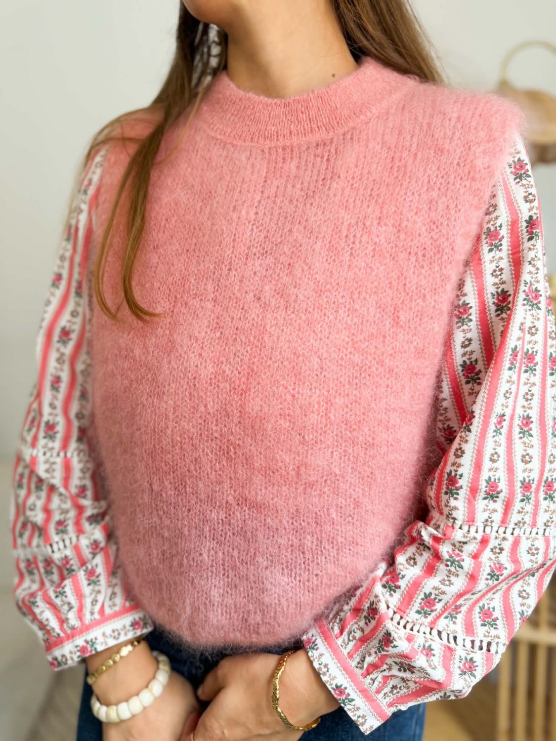 Pull vieux rose - Kid Mohair