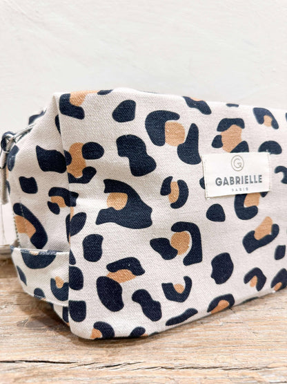 Trousse coton léopard