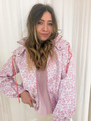Veste imper fleurie