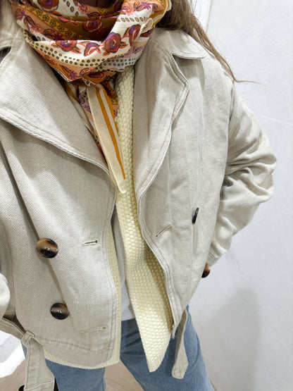 Foulard SCARF fleurs orangées