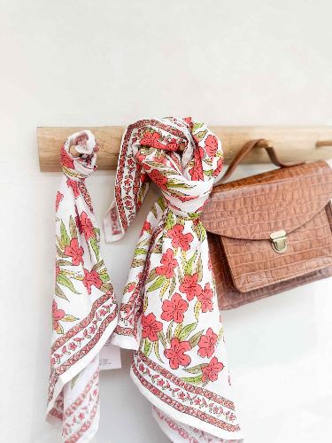 Foulard Jaipur Grenat 50 cm
