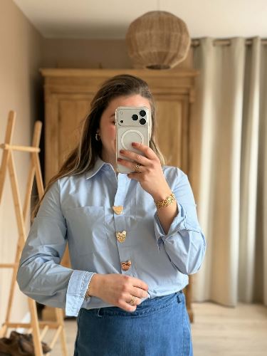 Chemise bleu ciel - Love