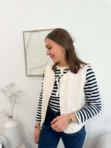 Veste écru réversible