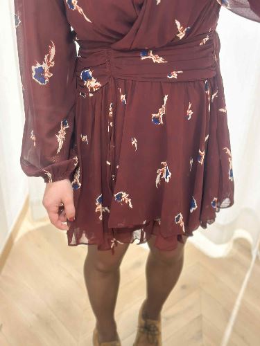 Robe bordeau imprimée