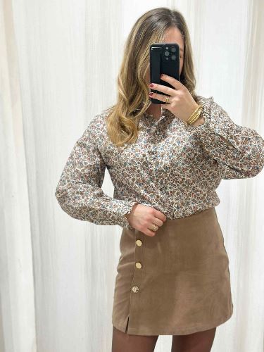Jupe short taupe