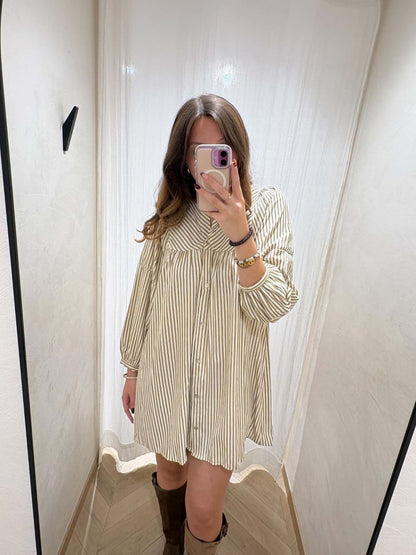 Robe beige lignes