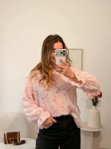 Blouse rose fluide