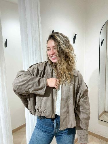 Veste ballon taupe