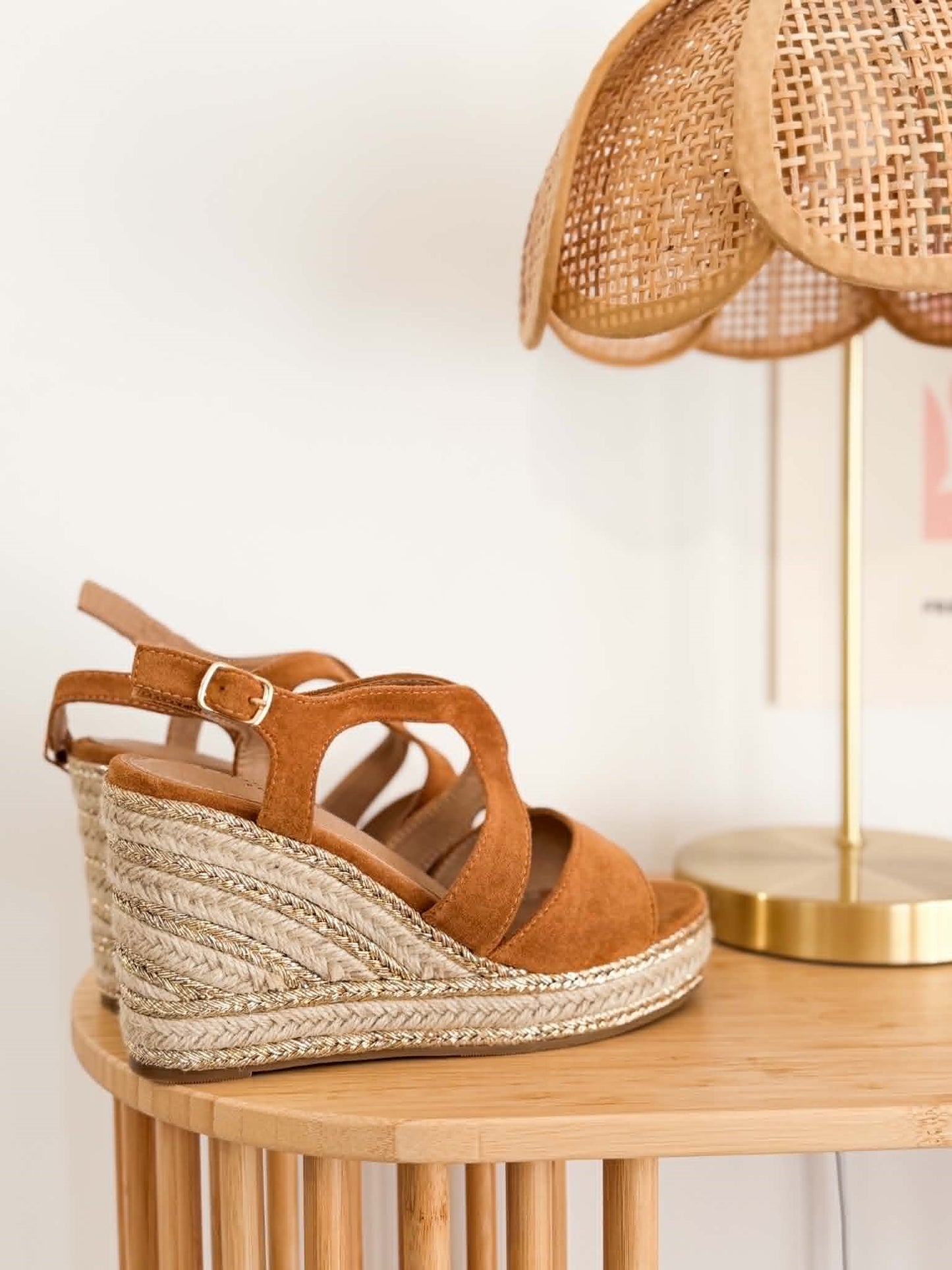 Espadrille suédine camel