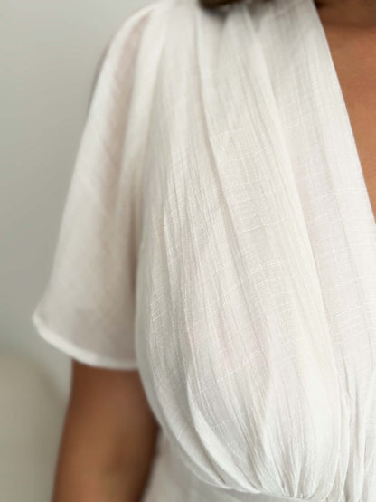 Robe blanche fluide