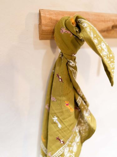Foulard teckel kaki