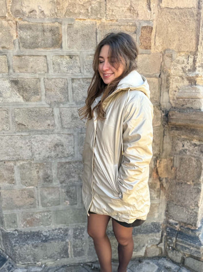 Parka fourré - Champagne
