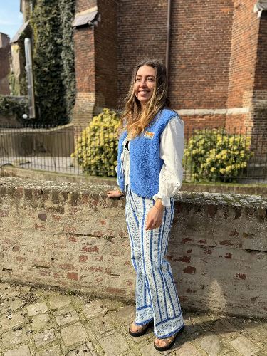 Gilet bouclette - Bleu