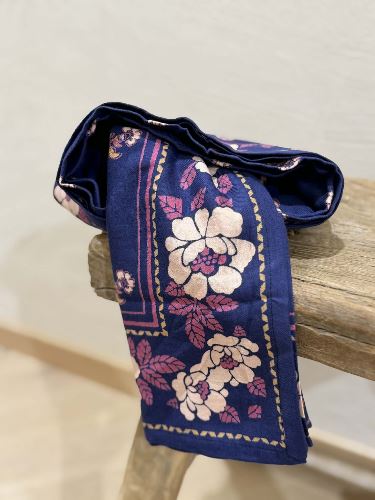 Foulard indien nur violine indigo