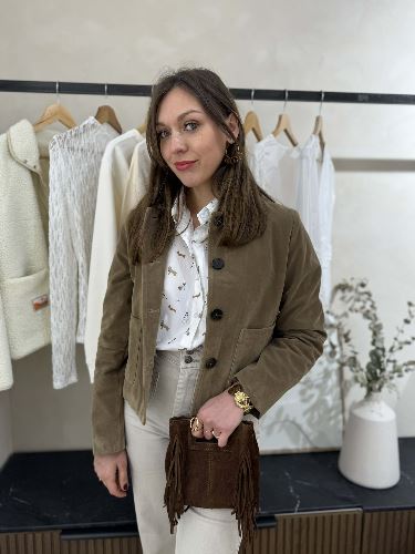 Veste suedine - Taupe