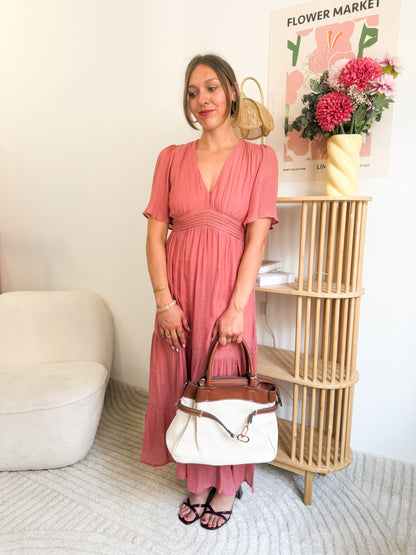 Robe longue Isaure - Bois de rose