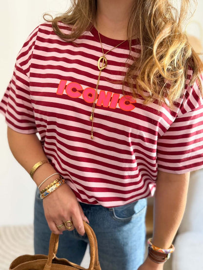 T-shirt iconic bordeau
