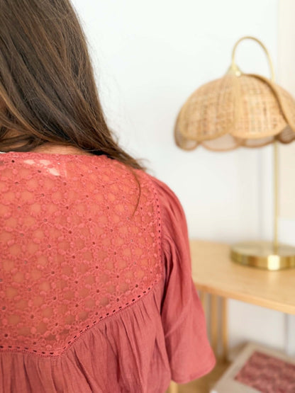 Blouse bois de rose
