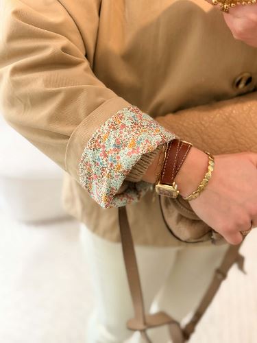 Trench col victorien beige