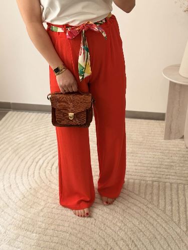 Pantalon fluide - Corail