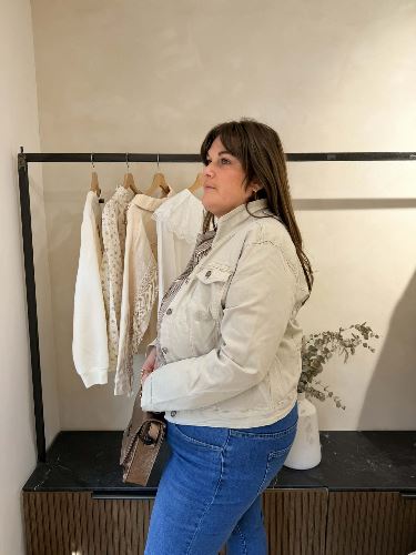 Veste jean beige