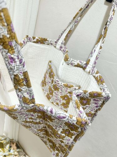Sac cabas lurex Camel
