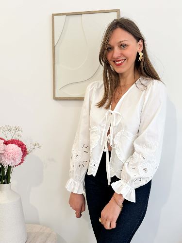 Blouse blouse à nouer - Coeur