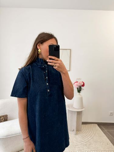 Robe jeans bleu marine